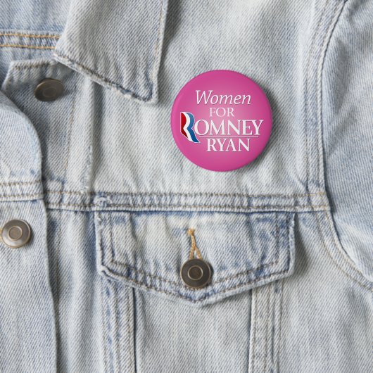 Romney Ryanの女性 – ピンク 缶バッジ (インサイチュ)
