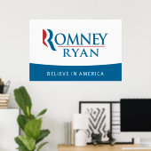Romney Ryan 信じ in Americaポスター ポスター (ホームオフィス)