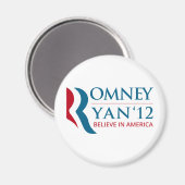 Romney / Ryan 2012米国社長兼VP マグネット (正面/裏面)