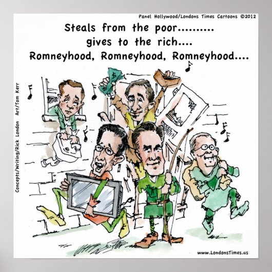 RomneyHoodおもしろい Poster by Rick London ポスター (正面)