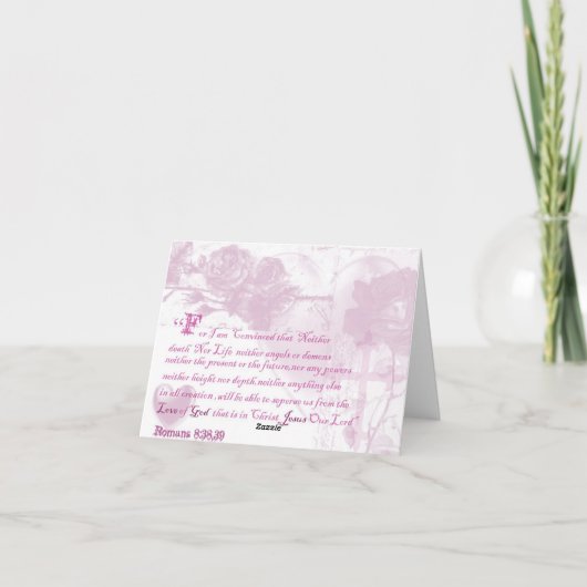 Romns 8:28カ感動的ード カード (裏面)