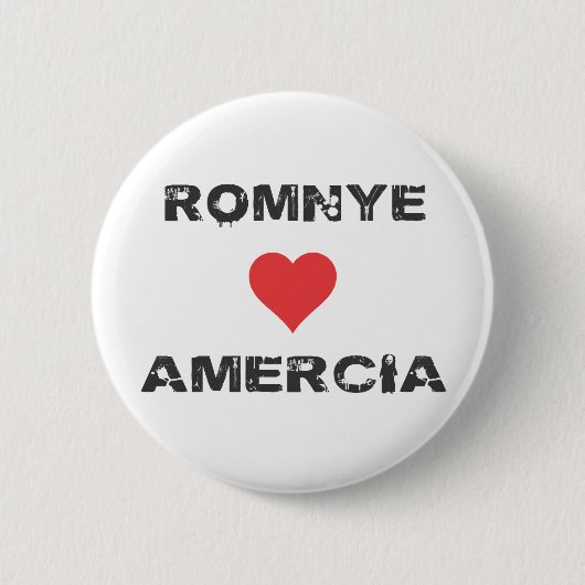 Romnye Luvs Amercia Pinback Pin 缶バッジ (正面)