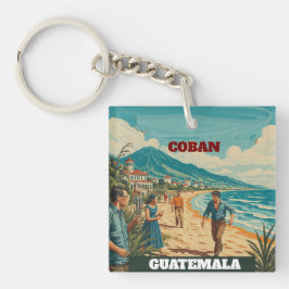 Rompecabezas  GUATEMALA COBAN Retro poster キーホルダー