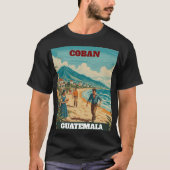 Rompecabezas  GUATEMALA COBAN Retro poster Tシャツ (正面)