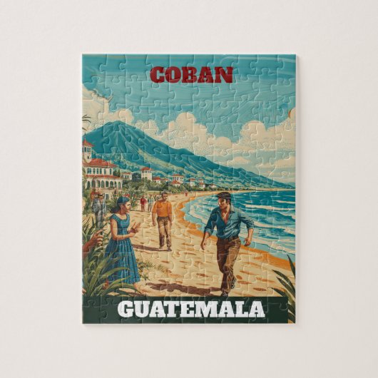 Rompecabezas  GUTEMALA COBAN Retro poster ジグソーパズル (縦)