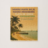 Rompecabezas Honduras Playa Omoa Retro poster ジグソーパズル (縦)