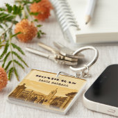 Rompecabezas  Honduras Santa Barbara Retro poster キーホルダー (正面右)