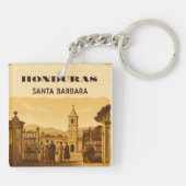 Rompecabezas  Honduras Santa Barbara Retro poster キーホルダー (裏面)