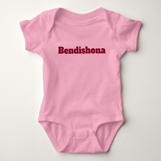 Romper "Bendishona" roze. ベビーボディスーツ (正面)