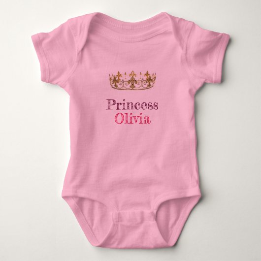 Romper "Princess Olivia". ベビーボディスーツ (正面)