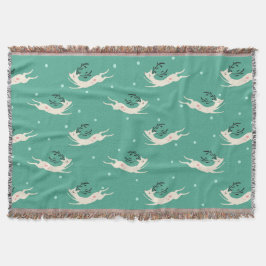 Rompinのトナカイパターン毛布 スローブランケット