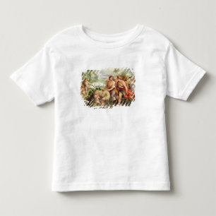 Romulusは彼女オオカミによって授乳しました トドラーTシャツ
