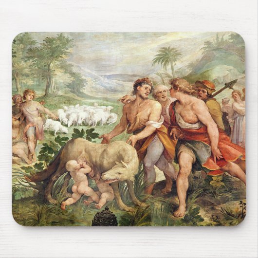 Romulusは彼女オオカミによって授乳しました マウスパッド (正面)