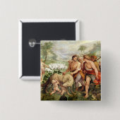 Romulusは彼女オオカミによって授乳しました 缶バッジ (正面&裏面)