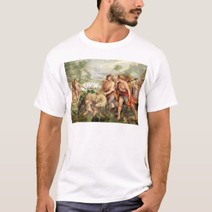 Romulusは彼女オオカミによって授乳しました Tシャツ
