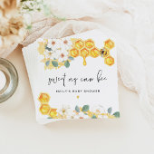 ROMY Sweet As Can Bee Whiteフローラ赤ちゃんシャワー スタンダードカクテルナプキン