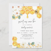 ROMY Sweet As Can Bee Whiteフローラ1日 招待状 (正面)