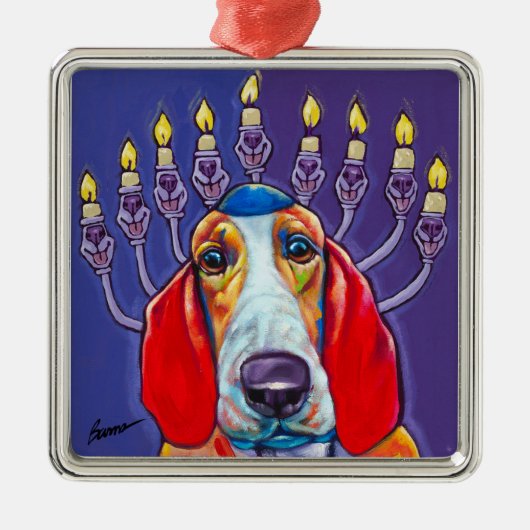 Ronの焼跡によるHoudakkahの幸せなオーナメント メタルオーナメント (正面)