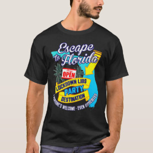 Ron Desantisキャンペーンがフロリダ州ロックダウンLへ脱出 Tシャツ