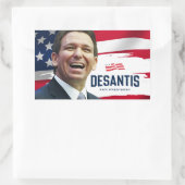 Ron DeSantis社長2024年 長方形シール (バッグ)