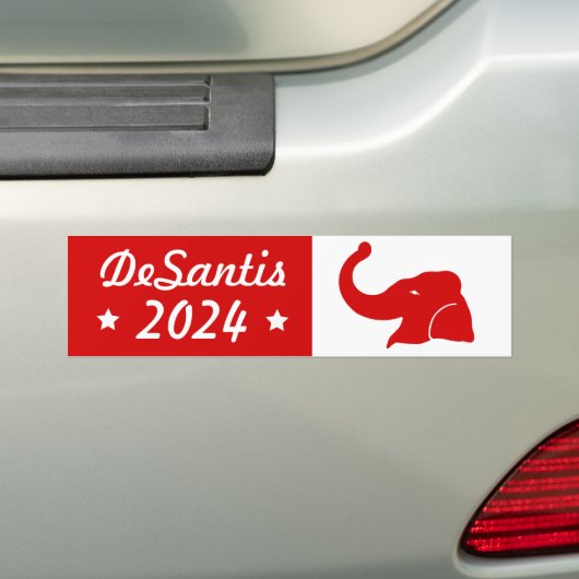 Ron DeSantis社長2024 バンパーステッカー (車上)