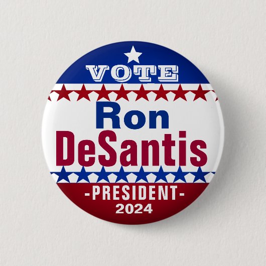 Ron DeSantis for President 2024キャンペーンボタン 缶バッジ (正面)