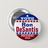 Ron DeSantis for President 2024キャンペーンボタン 缶バッジ (正面&裏面)