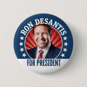 Ron DeSantis for President 2024 – キャンペーン写真 缶バッジ (正面)