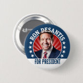 Ron DeSantis for President 2024 – キャンペーン写真 缶バッジ (正面&裏面)