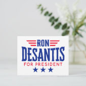 Ron DeSantis for President 2024 – キャンペーン ポストカード (スタンド正面)