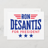 Ron DeSantis for President 2024 – キャンペーン ポストカード (正面/裏面)