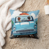 Ron & HARRY POTTER™車でHOGWARTS飛んでいるへ™ クッション (ブランケット)