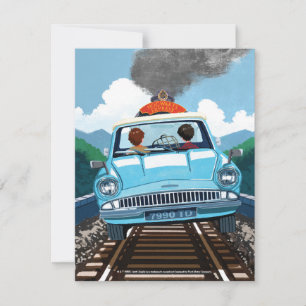 Ron & HARRY POTTER™車でHOGWARTS飛んでいるへ™ ノートカード