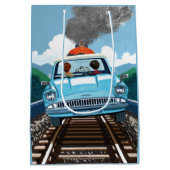 Ron & HARRY POTTER™車でHOGWARTS飛んでいるへ™ ミディアムペーパーバッグ (裏面)