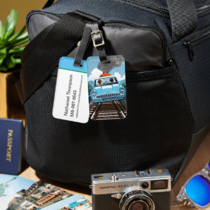 Ron & HARRY POTTER™車でHOGWARTS飛んでいるへ™ ラゲッジタグ