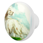 Ron Hevener English Setterドアノブ、ドア、家具 セラミックノブ (右)