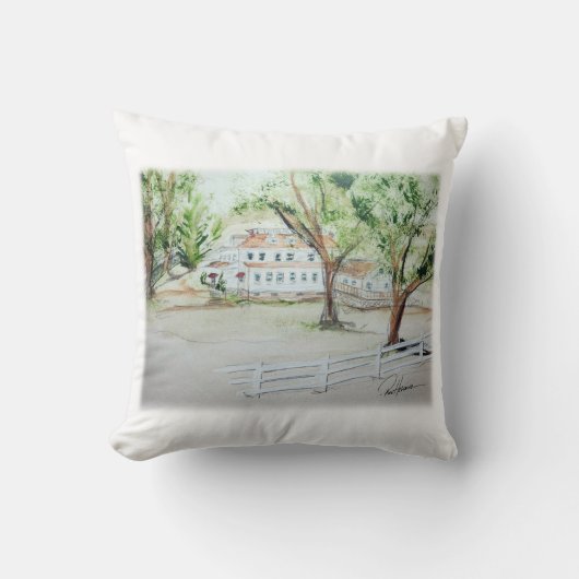 Ron Hevener "Fate of the Stallion "Throw Pillow クッション (正面)