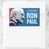 Ron Paulのサポート 長方形シール (バッグ)