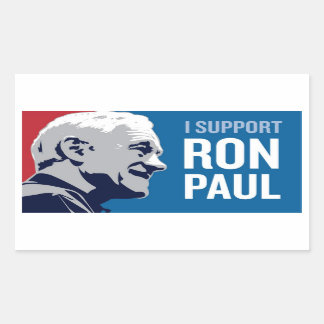 Ron Paulのサポート 長方形シール
