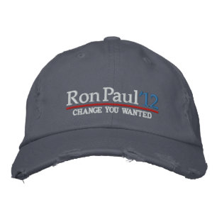 Ron Paul 2012カスタマイズ可能な刺繍帽子 刺繍入りキャップ