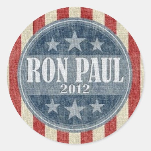 Ron Paul 2012キャンペーンステッカー ラウンドシール (正面)