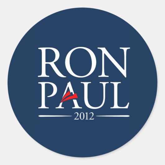 Ron Paul 2012スタンプ ラウンドシール (正面)