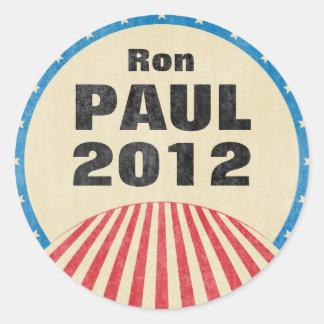 Ron Paul 2012ラウンドステッカー ラウンドシール