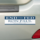 Ron Paul 2012年バンパー食べ物を与えステッカー終了 バンパーステッカー (車上)