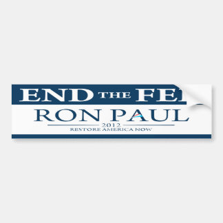 Ron Paul 2012年バンパー食べ物を与えステッカー終了 バンパーステッカー