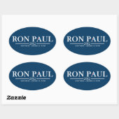Ron Paul 2012 – アメリカを今すぐ復元 楕円形シール (シート)