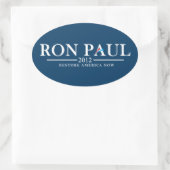 Ron Paul 2012 – アメリカを今すぐ復元 楕円形シール (バッグ)