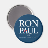 Ron Paul 2012 （青） マグネット (正面/裏面)