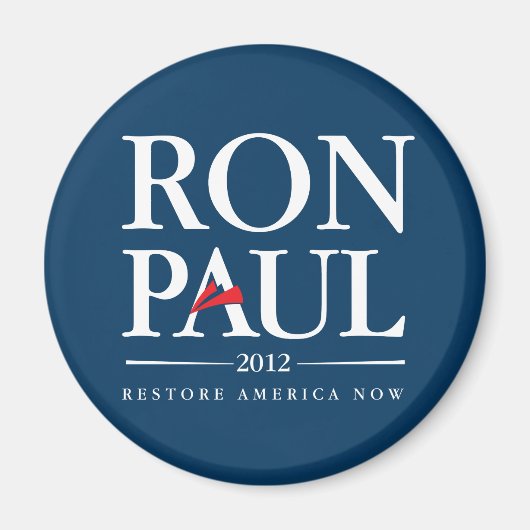 Ron Paul 2012 （青） マグネット (正面)