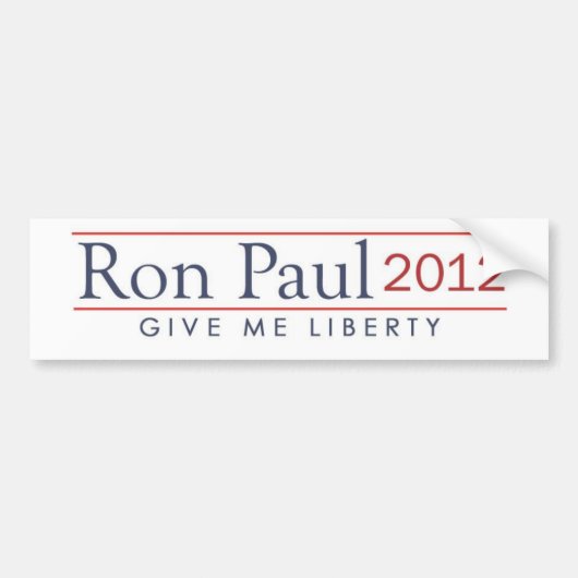 ron_paul_2012_give_me_liberty バンパーステッカー (正面)